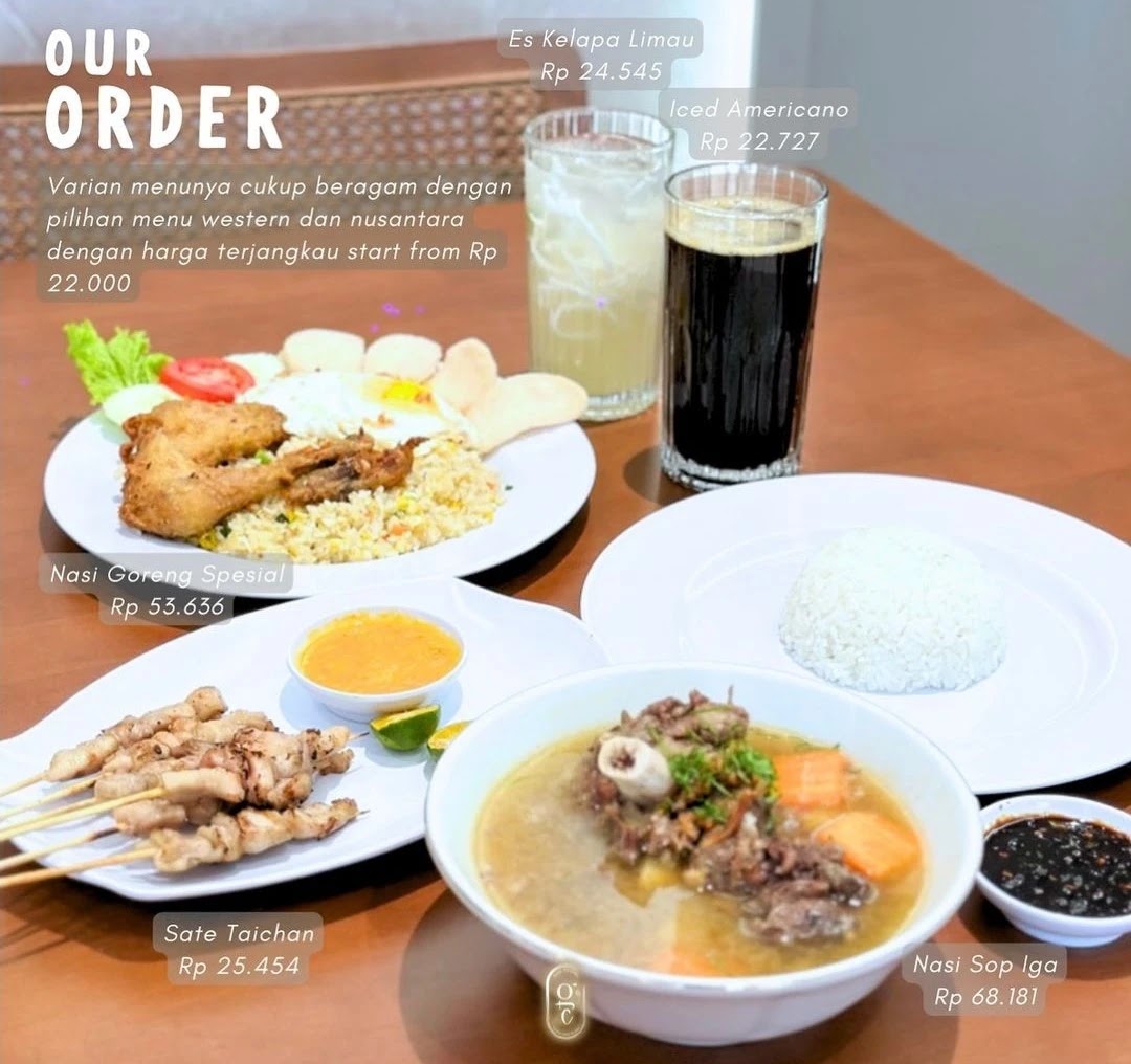 De Kapal Cafe Medan Menu