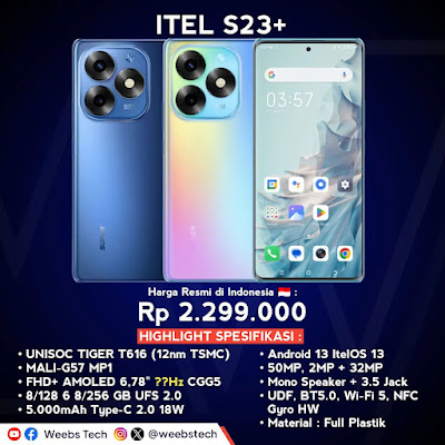 itel S23+ Harga